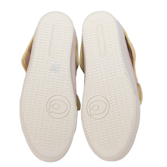 Coach Womens Suede Fold Over Sherpa High Tops-Womens 8.5-Vanilla / Pale Pink-NIB - Picture 8 of 12